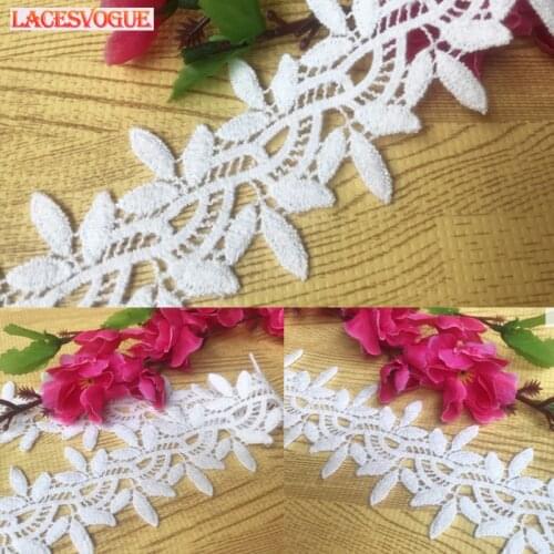 19yards 5.5cm Cotton embroidery lace fabric Garment needlework sewing Patchwork DIY Handmade accessories Clothes decoration 671