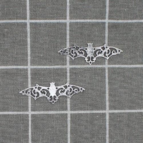5pcs/lot 19*55mm Tibetan Silver Animal hollow bat Charms Pendants For DIY Making Metal Choke Necklaces Handmade Jewelry X1869