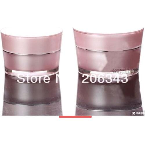 50G pink acrylic cone- shape cream jar with silver line ,cosmetic container,,cream jar,Cosmetic Jar,Cosmetic Packaging