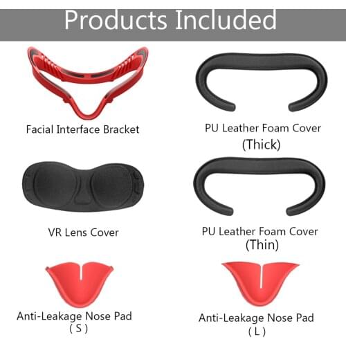 VR Accessories Eye Cover For Oculus Quest 2 VR Glasses Light Blocking Soft PU Leather Face Eye Cover Pad With VR Lens Cover