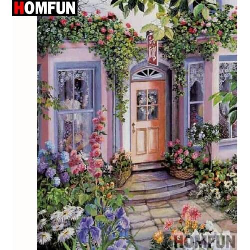 HOMFUN Full Square/Round Drill 5D DIY Diamond Painting "Flower landscape" Embroidery Cross Stitch 5D Home Decor Gift A18361