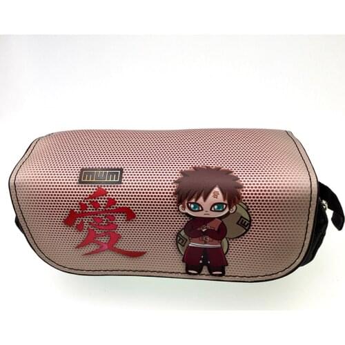 5Kinds Akatsuki Gaara Hidden Leaf Village Kunai Ninja PU Pencil Pen Case Bag Student School Gift