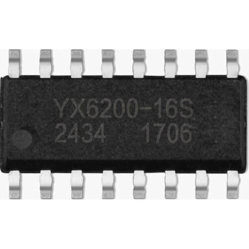 Serial Port Control Voice Chip 16-Pin MP3 Decoding Chip 6200-16S Music Chip Combination Playback