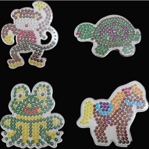 Kid Handmade 5mm Spelt Beans Template Small DIY Puzzle Splicing Toy Color Cards Arts Crafts Educational Innovative Creative Toys