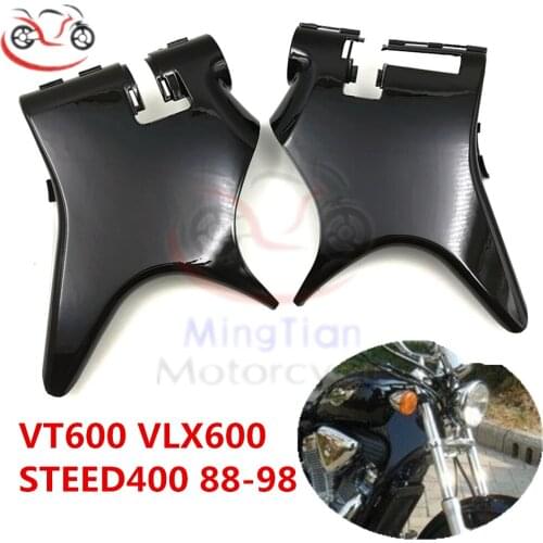 For Honda Shadow VT600 VT VLX600 Steed400 88-98 ABS Neck Cover Cowl Wire Covers Side Frame Guard Fairing Guard Protector