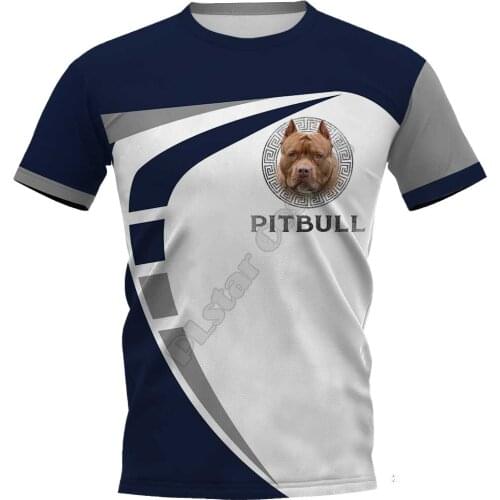 Pitbull 3D Printed t shirts women for men Summer Casual Tees Short Sleeve T-shirts Funny Animals Short Sleeve 02