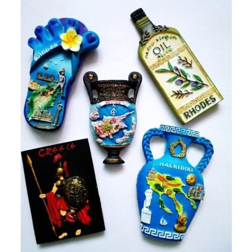 Hot Sale Greek Olives Bottle Creative 3D Fridge Magnets World Travel Souvenirs Refrigerator Magnetic Stickers Home Decor