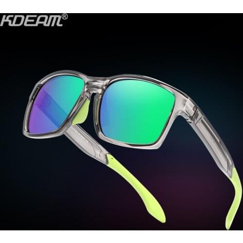 KDEAM 2021 New Trending TR90 Rubber Polarized Sunglasses UV400 Shades Outdoor Sports Fashion Sun Glasses Men Dropshipping