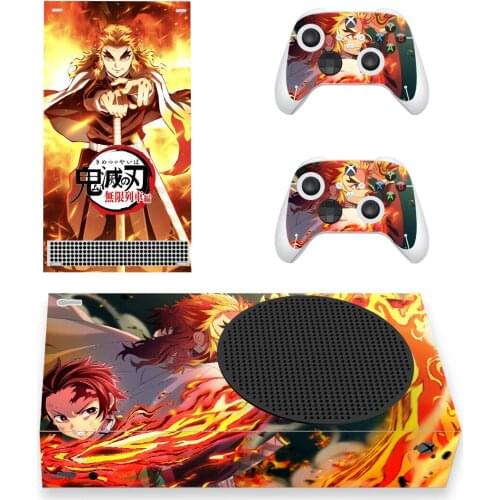 Demon Slayer Skin Sticker Decal Cover for Xbox Series S Console and 2 Controllers Xbox Series Slim XSS Skin Sticker Vinyl