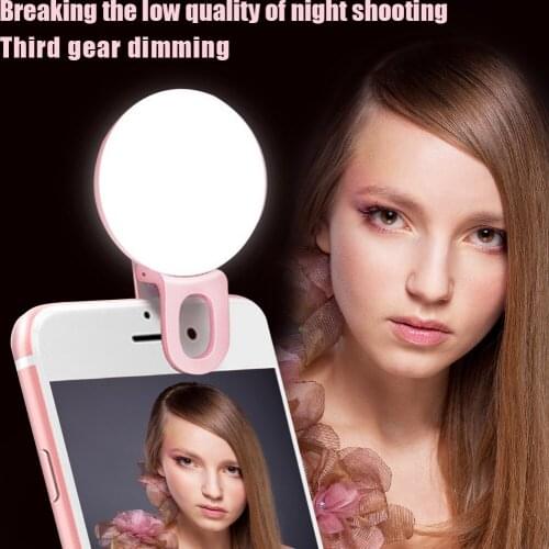 Rechargeable LED Flash Light for Iphone External Clip Lighting Night Darkness Selfie Enhancing for phone Fill Light 319#2