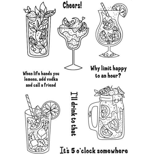 Cup Clear Stamp for DIY Scrapbooking/Card Making/Kids Fun Decoration Supplies A2037