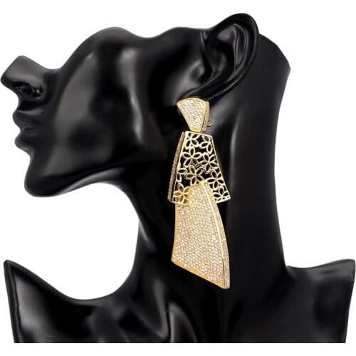 TIRIM Luxury Trendy Jelwelry Big Long Earring Dangle Earrings For Women Dating Wedding Fashion Jewelry