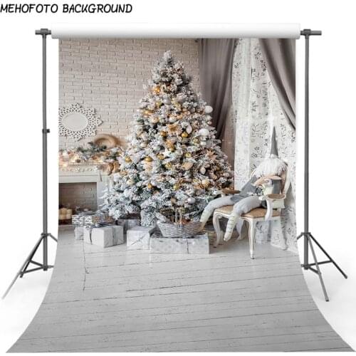 Christmas Background Backdrop Fireplace Tree Winter Snow Window Interior Baby Birthday Photography Background For Photo Studio