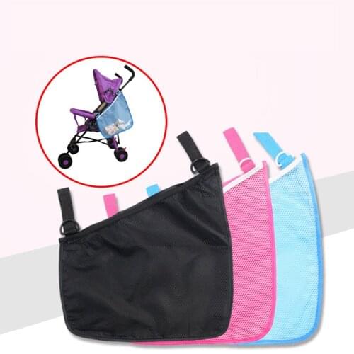 Baby Trolley Storage Bag Cart Mesh Hanging Storage Bag Side Hanging Bag Organizer Seat Pocket Carriage Stroller Accessories