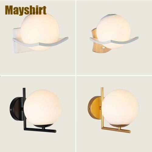 Modern Glass Wall Lamps for Living Room Bedroom Bedside Bathroom Kitchen Home Decor Reading Lamp Nordic LED Wall Light Fixtures