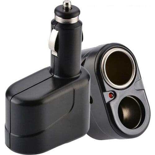 Universal 2 Way Car Cigarette Lighter Socket Motorcycle Boats Charger Power Adapter Splitter 12V/5A Vehicle Cigarette Lighter