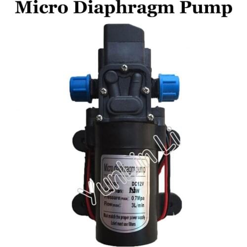 High Pressure Water Pump 3L/min Micro Electric Diaphragm Plastic Pump 12V/100W Large Flow Self-Priming Water Pump