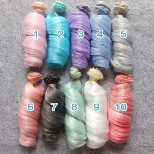 1PCS Retail 15CM DIY BJD Hair Colored Curly Doll Hair For Dolls