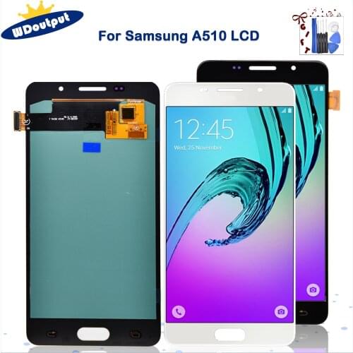 Super AMOLED 5.2"Display For SAMSUNG GALAXY A5 2016 Duos LCD Display Touch Screen Digitizer Assembly For Samsung A510 A510F lcd