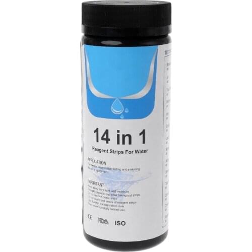 100Strips Water Test Strips Reagent Strip For Water Analyzing Testing With 14 Analysis Residual Chlorine PH Iron WF4458037
