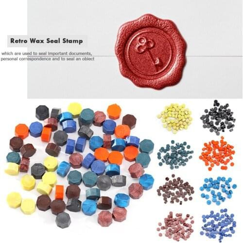 100Pcs Seal Stamp Wax Vintage Wax Seal Stamp Tablet Pill Beads for Envelope Wedding Wax Seal Ancient Sealing Wax