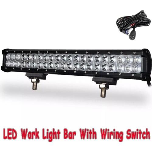 20 Inch LED Light 126W Dual Row Light Bar Driving Lamp Combo Beam 6000K 12V 24V For Offroad Car Truck ATV UTV