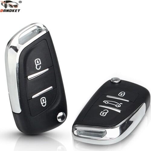 Dandkey 5pcs CE0536 Modified Flip Remote Key Shell For Peugeot 307 408 308 for Citroen C-Triomphe C-Quatre C3 C4L C5