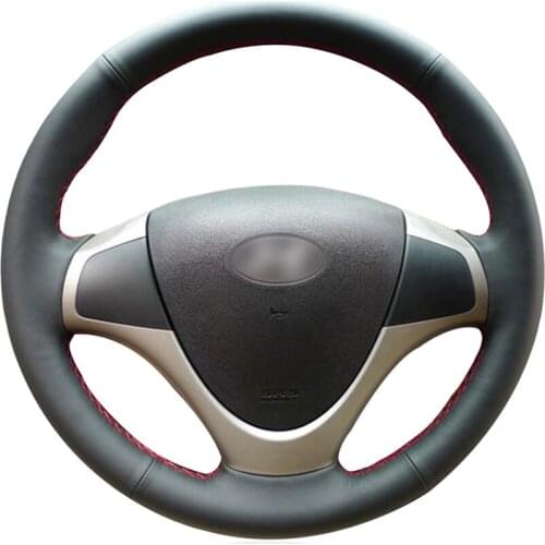 Black PU Faux Leather DIY Hand-stitched Car Steering Wheel Cover for Hyundai i30 2009-2011 Elantra Touring 2010 2011 2012