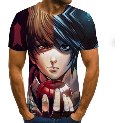 New 3D Mens Anime Movie t-shirts Cartoon graphic t-shirt Harajuku shirt Summer fun T shirt New goth costume Oversized T-shirts