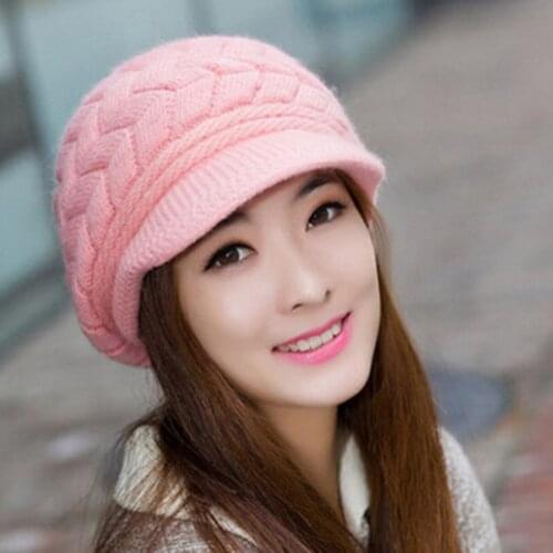 Giraffita Winter Beanies Knit Womens Hat Winter Hats For Women Ladies Beanie Girls Skullies Caps Rabbit Wool Warm Hat