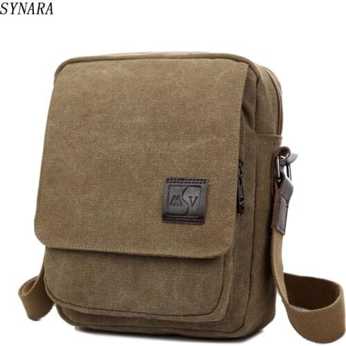 New Men Messenger Canvas Bags Boy Handbags Spring and Summer Travel 3 Colors 21*26*8CM Shoulder Strap 150CM D7003