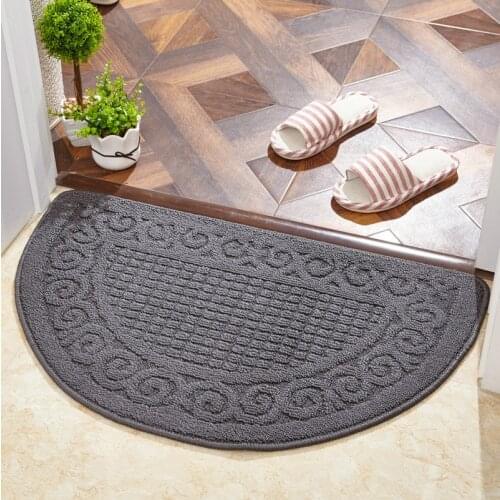 Bathroom Rugs Burgundy 31x19 Inch Outdoor Indoor Mat Kitchen Rugs Room Decor Half Round Carpet Anti Sluppery Washable Floor Mat
