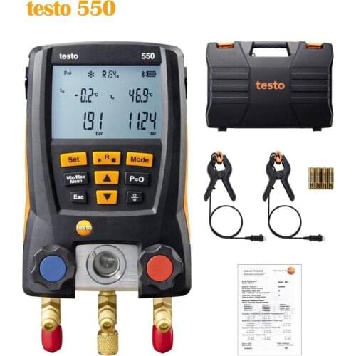 Testo550 Air Conditioning Pressure Gauge Refrigeration Measuring Tol Manifold Clamp Refrigeration Capacity Gauge With Hose Clamp