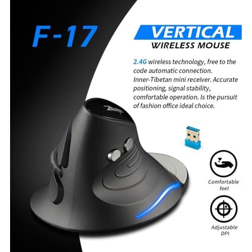 ZELOTES Vertical Mouse Rechargeable Wireless Gaming Mouse 2.4G Ergonomic Rgb Mouse With 6 Keys Suitable For PC Notebook Computer