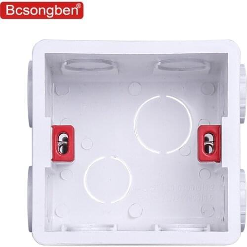 Bcsongben Adjustable Mounting Box Internal Cassette For 86 Type smart light Switch and Socket Pc Materials Wiring Back Box
