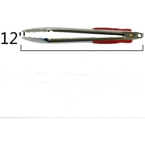 New Stainless Steel Tongs 12'' for Barbecue food bread Buffet Salad Tong Clip Lock Grill Home Restaurtant