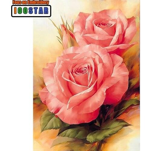 Full Drill Square Diamond 5D DIY Diamond Painting"Pink flower"Diamond Embroidery Cross Stitch Rhinestone Mosaic Painting