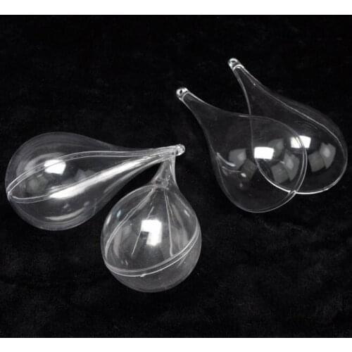 110*54MM Water Drop Christmas Ball Transparent Plastic Crystal Ball Creative Decoration Balls Jewelry Storage Box