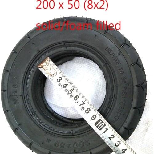 200 x 50 8*2 Filled tyre "No-Flat" Solid/Foam Filled Scooter Tire for electric scooters