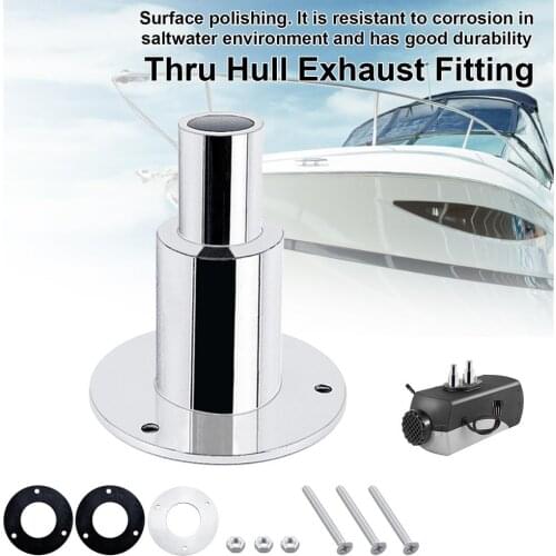 Stainless Steel 316 Thru Hull Exhaust Skin Fitting Tube Pipe Socket Hardware Part Of Air Diesel Heater For Boat Marine Car Truck