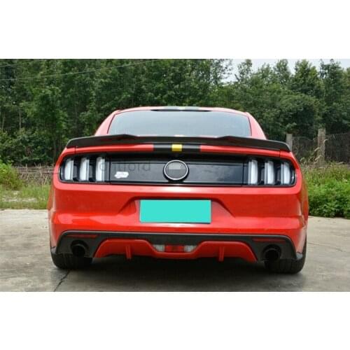 Spoiler For Ford Mustang 2 doors 2015 2016 2017 Spoiler ABS Plastic Unpainted Primer Rear Trunk Boot Wing Spoiler Car Styling