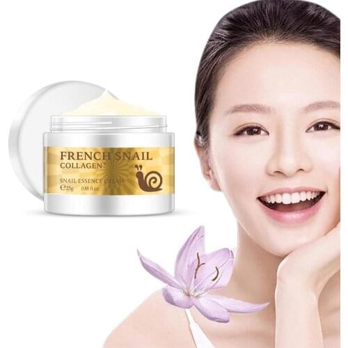 25g Snail Cream hyaluronic acid moisturizer anti cream White skin anti day collagen care aging nourishing serum T5F9