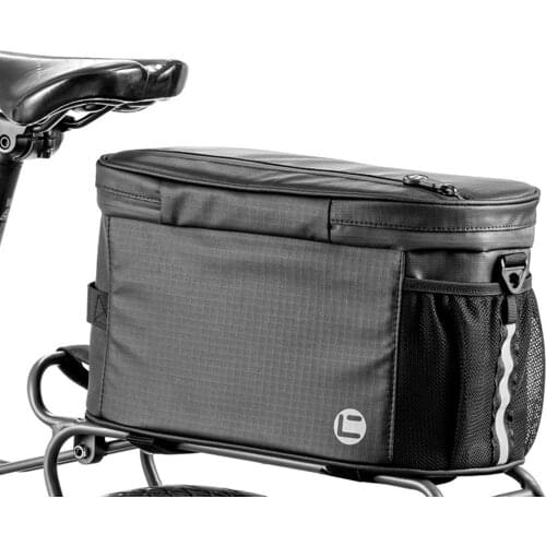 Bicycle Pannier Rack Bag 10L Bike Insulated Cooler Bags Heat Preservation Rainproof Bike Backpack Reflective Strip Storage Bag