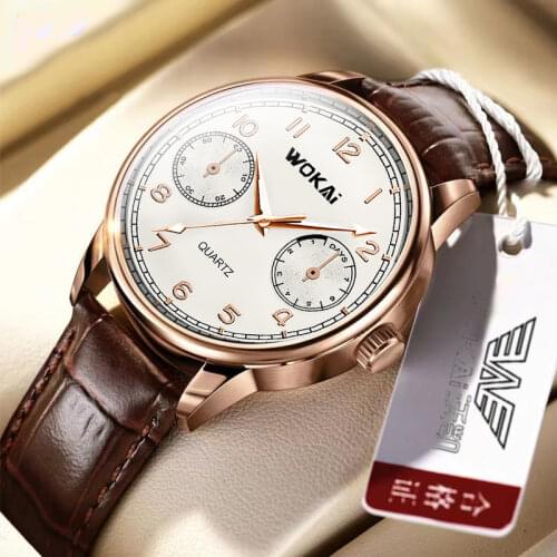 High-grade fashionable and casual mens watch fashion business quartz watch abrasive leather belt Watch064