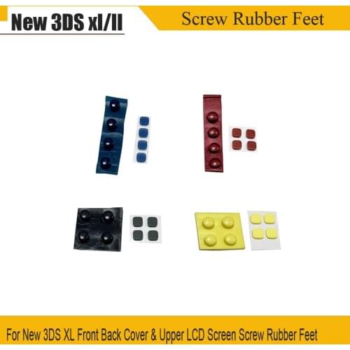 Replacement For New 3DS XL Console Front Back Screw Rubber Feet Cover Upper LCD Screen Screws Cover Rubber