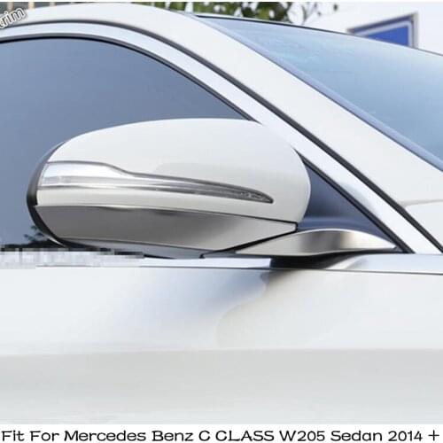 Lapetus Door Mirror Protection Strip Trim Streamer Cover 2 Pcs For Mercedes Benz C CLASS W205 Sedan 2014 - 2021 Exterior Parts
