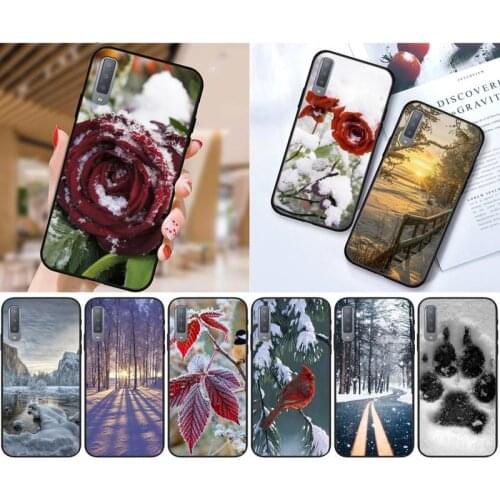 Zororong Landscape Winter Light Snow Printing Phone Case For Samsung Galaxy S10 20 Note10 20 A30 50 70 71 Plus Ultra