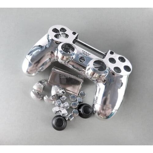1set JDS040 JDM040 for PS4 PRO 4.0 V2 Controller Chrome Plating Housing Shell Cover Case Button Mod Kit For Playstation 4 Pro