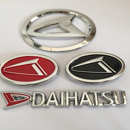 10pcs ABS Daihatsu car Front Bonnet Grill rear Trunk Badge Emblem Sticker for D-Base D-R Pico Materia Kopen COPEN Esse Altis