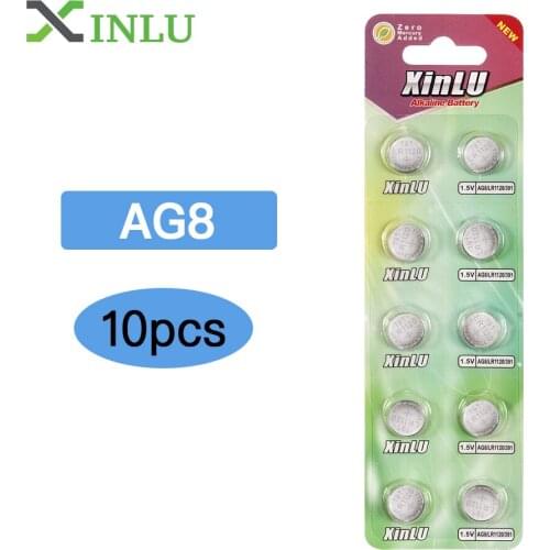 10Pcs AG8 Battery 191 381 391 391A 391B 533 553 609 G8 1.5V Alkaline Button Cell batteries,XINLU Battery